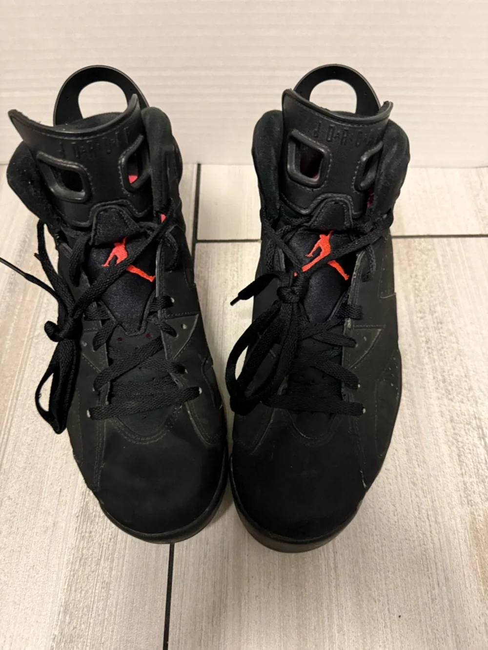 Jordan 6 Retro Infrared Sneakers 384664-023 High Top Black 2014 Men’s Size 10 -